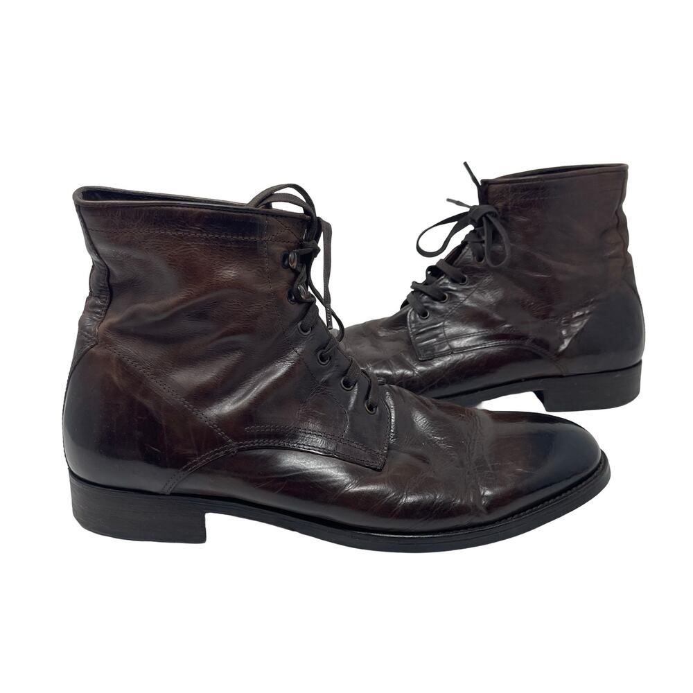 To Boot New York Adam Derrick Astoria boots Chocolate Brown burnished toe 11.5